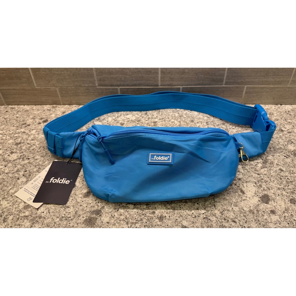 Azure Blue "The Foldie" NWT RFID Anti-Theft Travel Fanny Pack/Crossbody 3L Bag - Picture 7 of 7